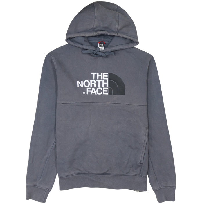 The North Face Mens Grey Pullover Hoodie M Logo Fleece Sweatshirt