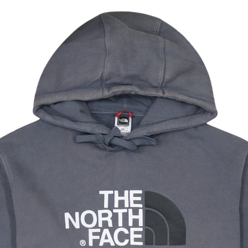 The North Face Mens Grey Pullover Hoodie M Logo Fleece Sweatshirt