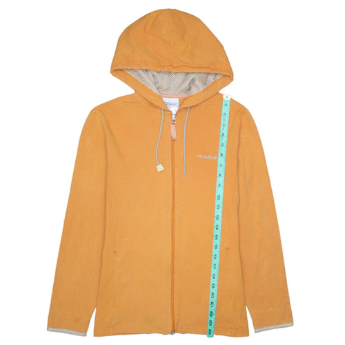 Reebok Women's Orange Full Zip Hoodie Size 14 Lined Casual Sportswear