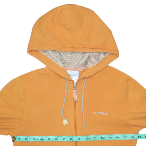 Reebok Women's Orange Full Zip Hoodie Size 14 Lined Casual Sportswear