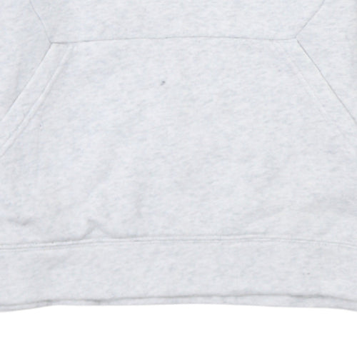 Nike Boys Grey Pullover Hoodie 12-13 Years Regular Fit Logo Print