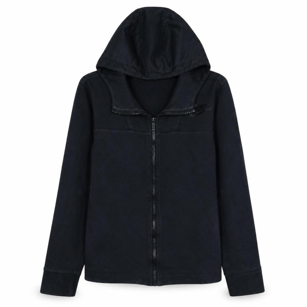 Front view of Nike Women's Black XS Full Zip Hoodie Sweatshirt