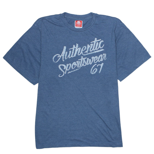 Kappa Men's Blue 2XL Authentic Sportswear Graphic T-Shirt