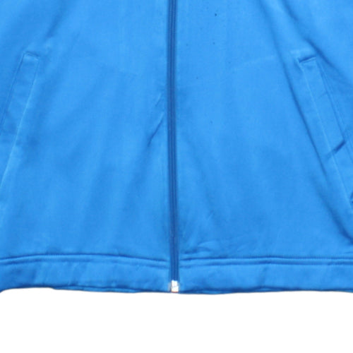 Adidas Boys Blue Full Zip Hoodie 14 Years Polyester Sports Jacket