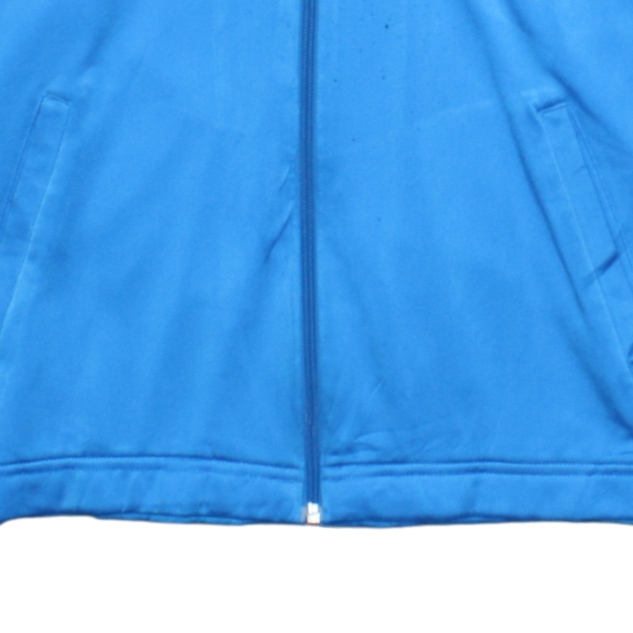 Adidas Boys Blue Full Zip Hoodie 14 Years Polyester Sports Jacket