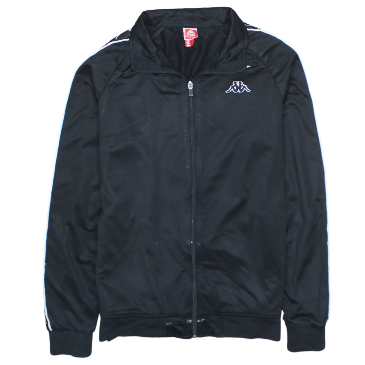 Kappa Men's Black Full Zip Track Sweatshirt Size M Polyester Sportswear