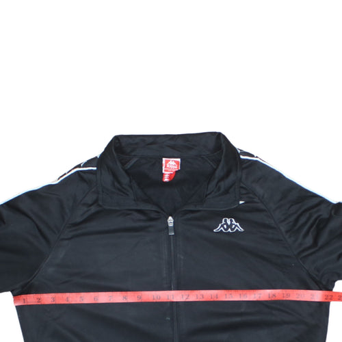 Kappa Men's Black Full Zip Track Sweatshirt Size M Polyester Sportswear