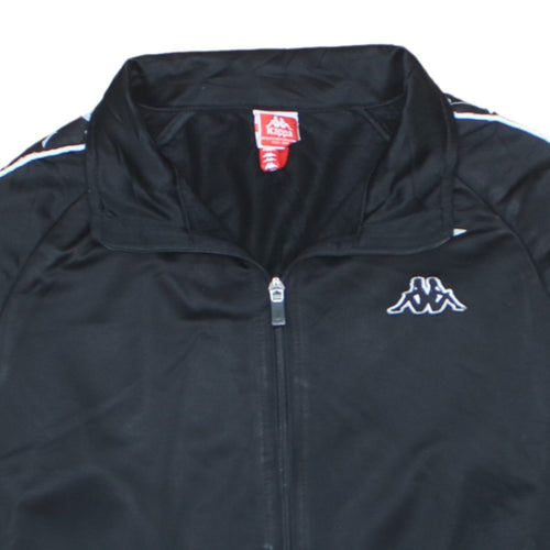 Kappa Men's Black Full Zip Track Sweatshirt Size M Polyester Sportswear
