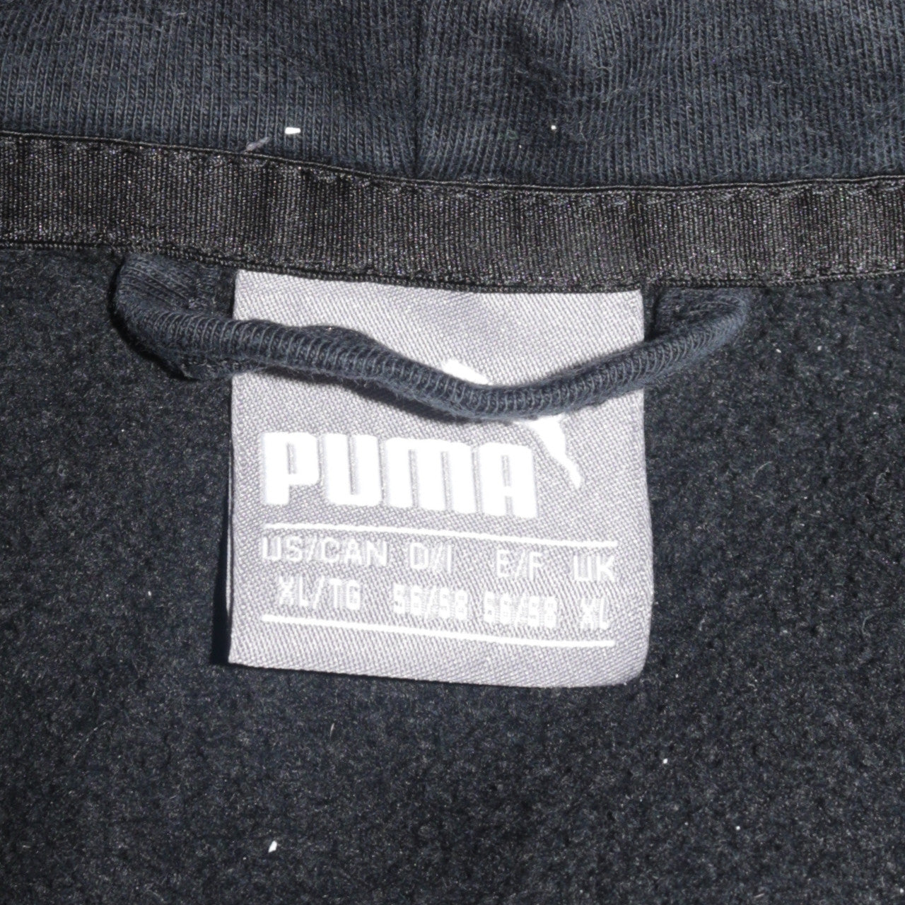 Puma Men’s Black XL Full Zip Hoodie with Logo