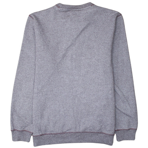 Adidas Men Grey Crew Neck Pullover Sweatshirt Size S Regular Fit