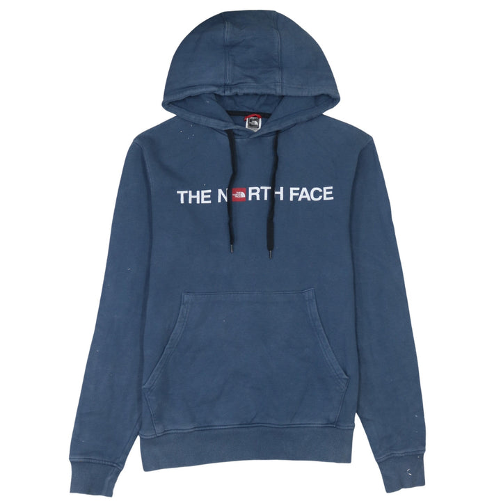 The North Face Men's Blue Pullover Hoodie Size S Logo Cotton Sweatshirt