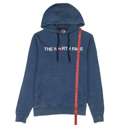The North Face Men's Blue Pullover Hoodie Size S Logo Cotton Sweatshirt
