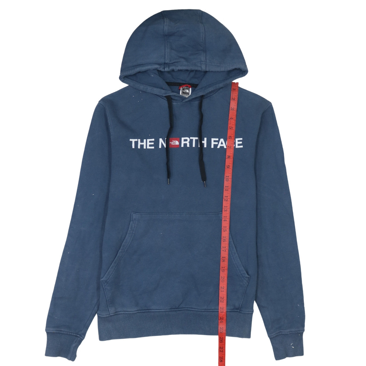 The North Face Men's Blue Pullover Hoodie Size S Logo Cotton Sweatshirt