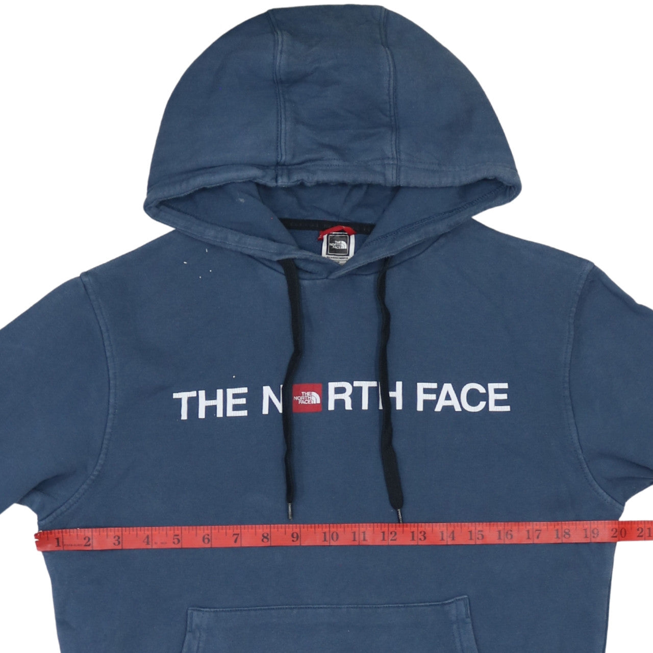The North Face Men's Blue Pullover Hoodie Size S Logo Cotton Sweatshirt