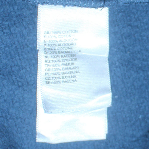 The North Face Men's Blue Pullover Hoodie Size S Logo Cotton Sweatshirt