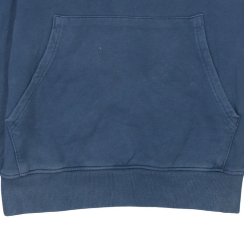 The North Face Men's Blue Pullover Hoodie Size S Logo Cotton Sweatshirt
