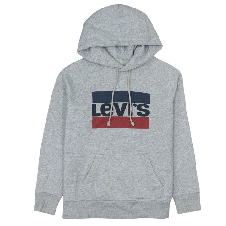 Levi's Men's Grey Pullover Hoodie S Logo Graphic Hooded Sweatshirt