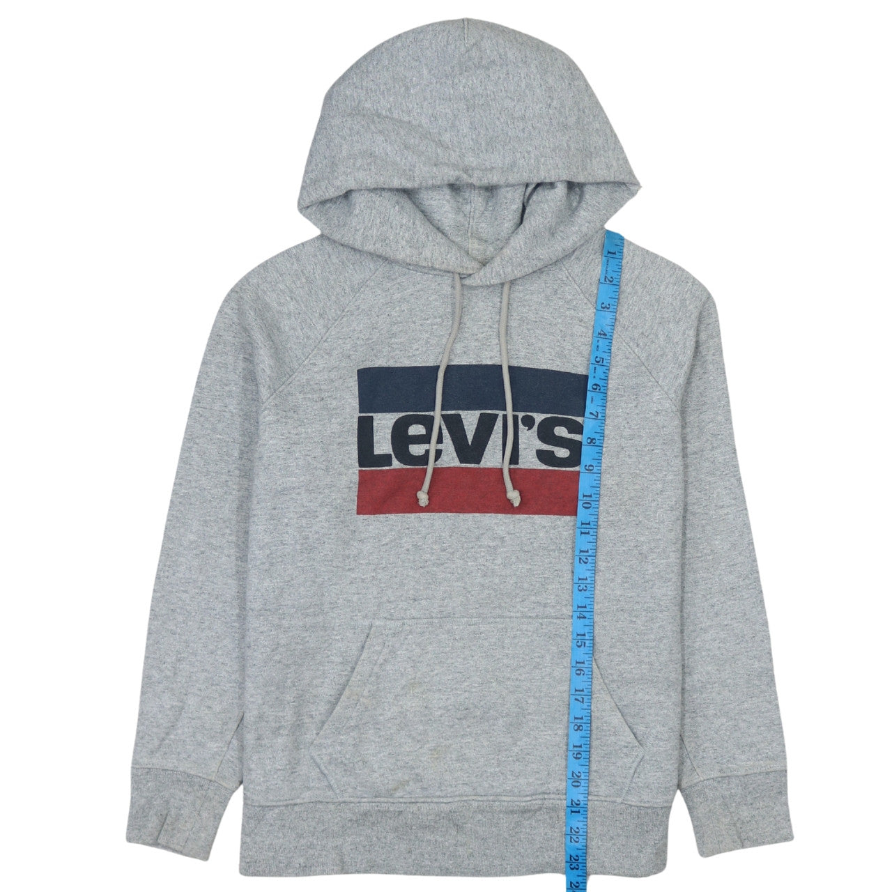 Levi's Men's Grey Pullover Hoodie S Logo Graphic Hooded Sweatshirt