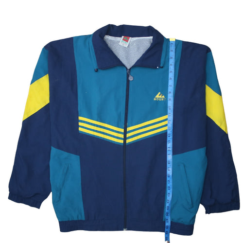 Mount Men's Blue XL Retro 90s Windbreaker Jacket