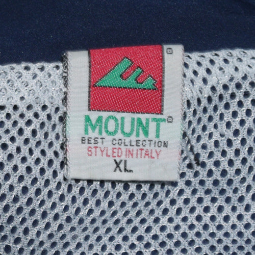 Mount Men's Blue XL Retro 90s Windbreaker Jacket