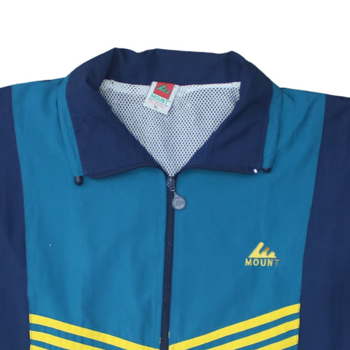 Mount Men's Blue XL Retro 90s Windbreaker Jacket
