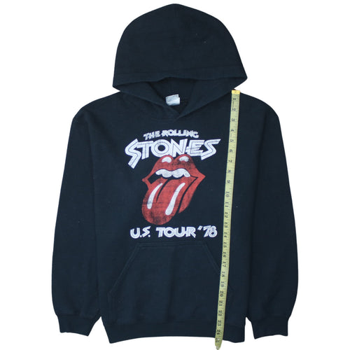 Gildan Men's Black Rolling Stones US Tour '78 Pullover Hoodie S