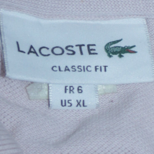 Lacoste Men’s Pink Classic Fit Polo Shirt Cotton XL