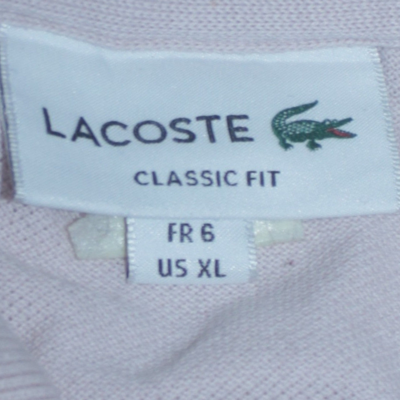 Lacoste Men’s Pink Classic Fit Polo Shirt Cotton XL