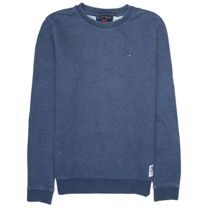 Tommy Hilfiger Boys Blue Cotton Crew Neck Pullover Sweatshirt Size 164