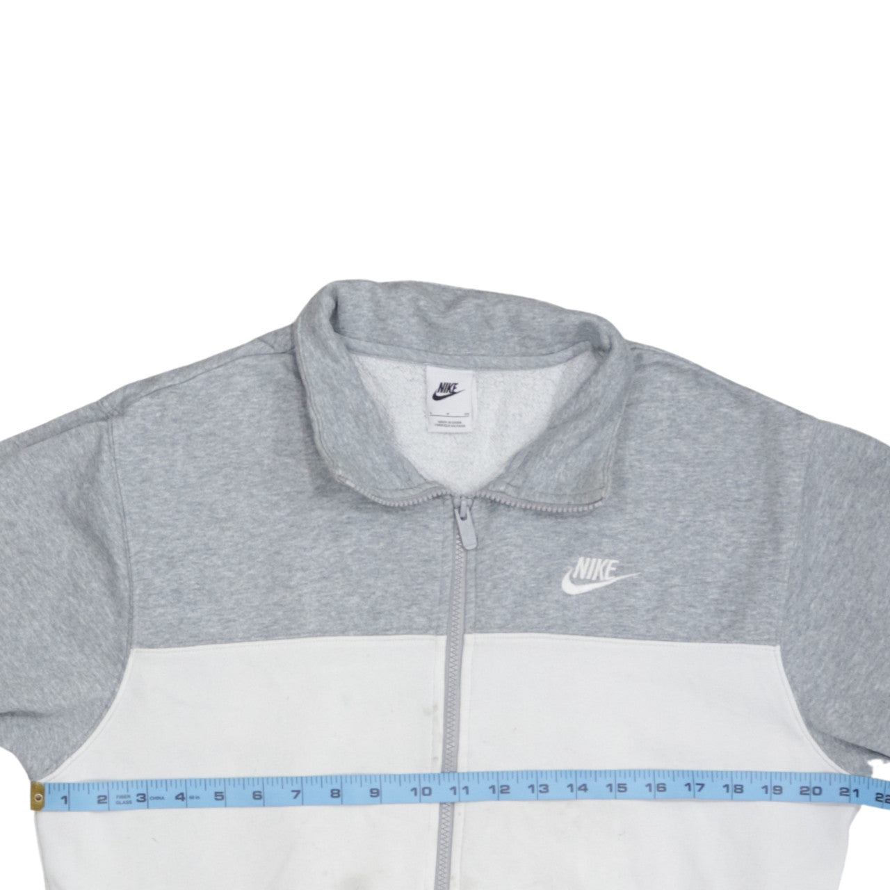 Nike Men's Grey Full Zip Sweatshirt Small