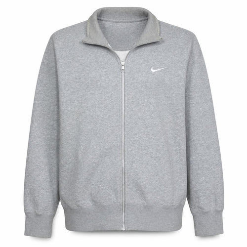 Nike Men's Grey Full Zip Sweatshirt L Cotton Blend Sportswear