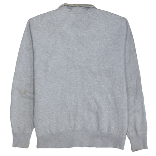 Nike Men's Grey Full Zip Sweatshirt L Cotton Blend Sportswear