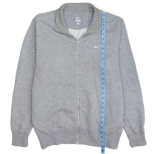 Nike Men's Grey Full Zip Sweatshirt L Cotton Blend Sportswear