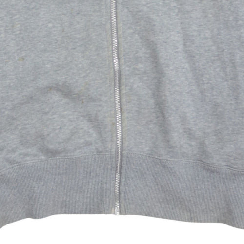 Nike Men's Grey Full Zip Sweatshirt L Cotton Blend Sportswear
