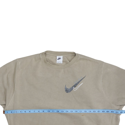 Nike Men's Beige Logo Pullover Sweatshirt Size L