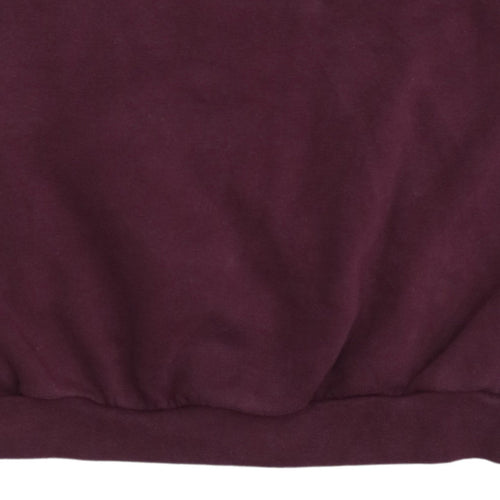 Adidas Womens Burgundy Crew Neck Pullover Sweatshirt UK 10