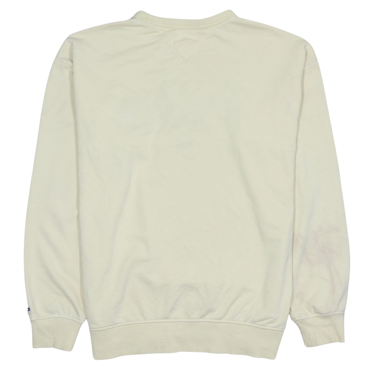Tommy Jeans Men's Beige Embroidered Logo Sweatshirt L Regular Fit