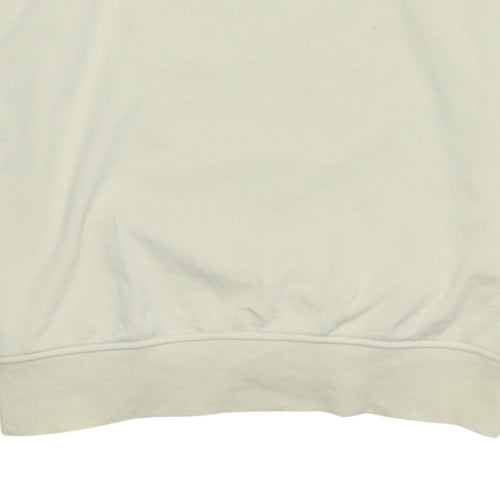 Tommy Jeans Men's Beige Embroidered Logo Sweatshirt L Regular Fit