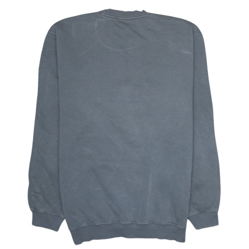 Adidas Men's Grey Pullover Sweatshirt Size L Embroidered Logo Sportswear