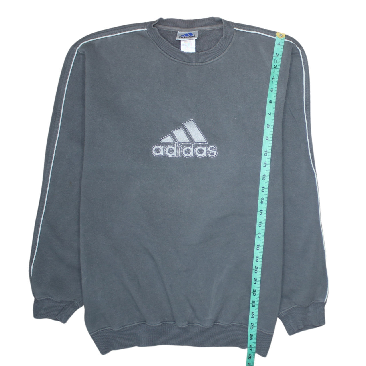 Adidas Men's Grey Pullover Sweatshirt Size L Embroidered Logo Sportswear