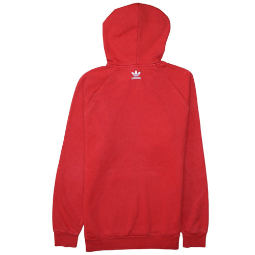 adidas Men's Red Pullover Hoodie Size L Embroidered Logo
