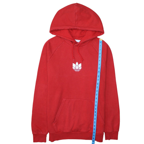 adidas Men's Red Pullover Hoodie Size L Embroidered Logo