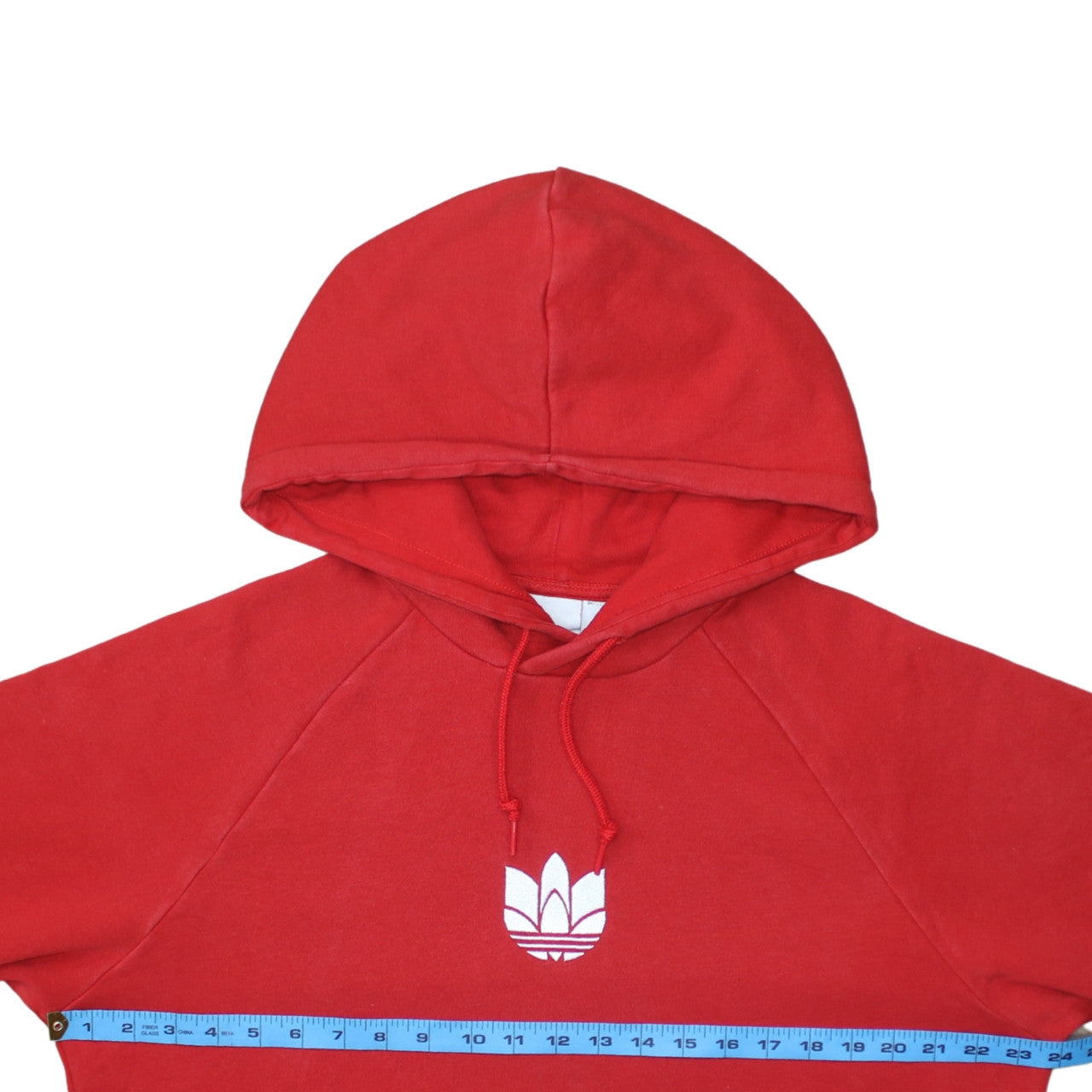 adidas Men's Red Pullover Hoodie Size L Embroidered Logo