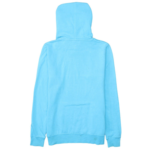 Nike Women Blue Pullover Hoodie Size L Cotton Blend Sweatshirt