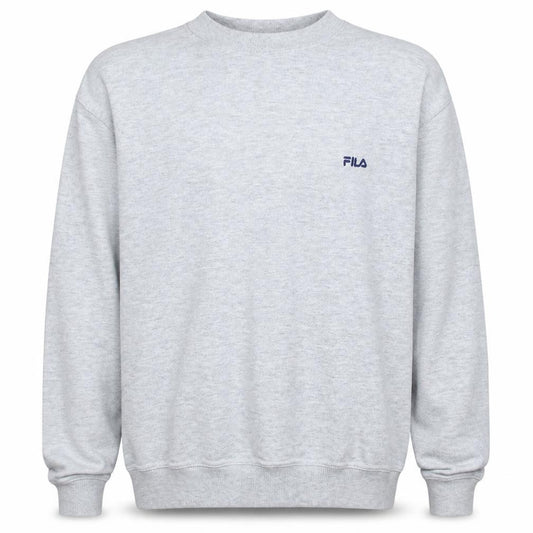 Front view of Fila Men's Grey Crew Neck Pullover Sweatshirt, size L
