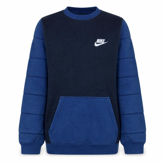 Front view of Nike Men's Blue Regular Fit Pullover Fleece Sweatshirt M