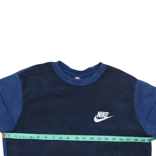 Nike Men's Blue Regular Fit Pullover Fleece Sweatshirt M