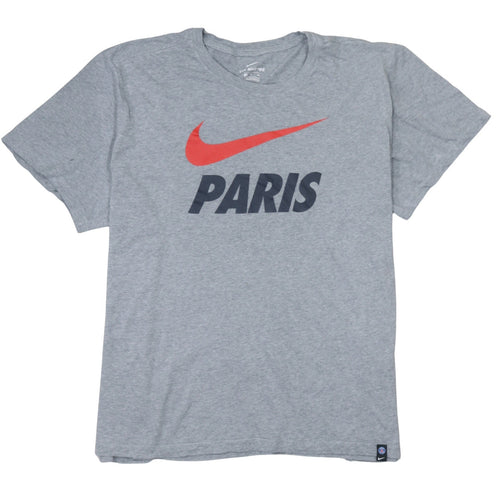 Nike Men's Grey Paris Graphic Tee XL Short Sleeve Cotton