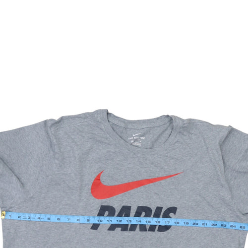 Nike Men's Grey Paris Graphic Tee XL Short Sleeve Cotton