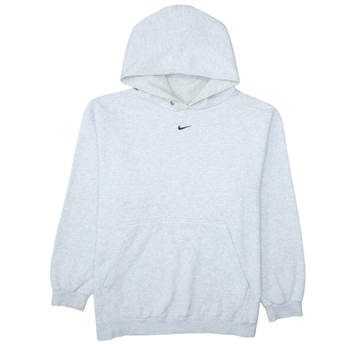 Nike Men's Grey Pullover Hoodie M Regular Fit Sports Style